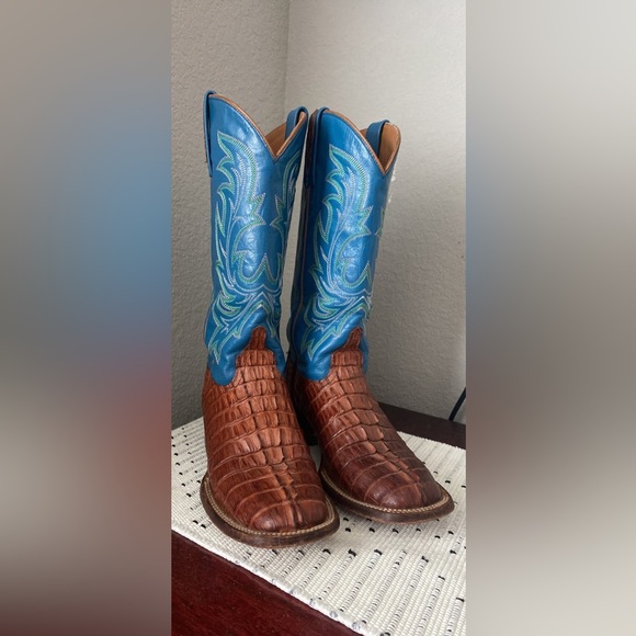 Lucchese Shoes Lucchese Womens Alligator Skin Boots Low Heel Size 9